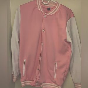 Baseball Jacket Varsity Fleece Jacket Button Down. Size small woman’s.